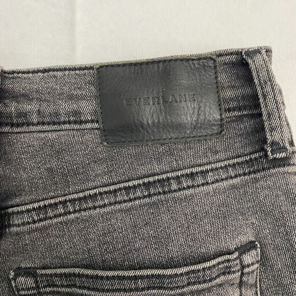 Everlane High Rise Faded Black Gray Denim Ankle‎ Jeans Womens 26 - Picture 5 of 8